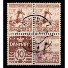 Dybbøl Mølle - 4-blok - AFA 235, 237 - Stemplet